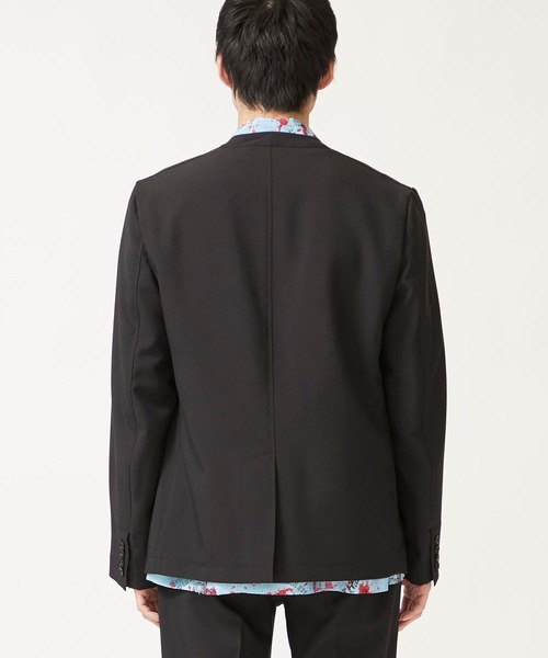 Iroquois(イロコイ)の「【Iroquois】NATURAL TROPICAL 2WAY B/S JK(ノーカラージャケット・メンズ・ベージュ/ブラック・2/1)」の5枚目の写真