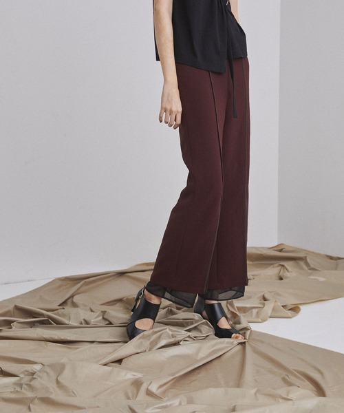 UNITED TOKYO（ユナイテッドトウキョウ）の「パイピングレイヤードパンツ（その他パンツ・レディース・ブラウン/ブラック・1/2）」の8枚目の写真