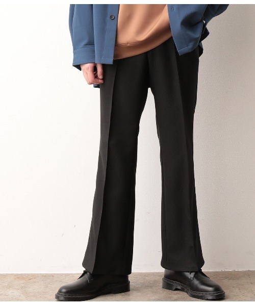 JUNRED（ジュンレッド）の「【セットアップ可能】ラスターツイルセミフレアパンツ（その他パンツ・メンズ・ブラック/ブラック系その他/ダークブラウン・S/M/L）」の3枚目の写真