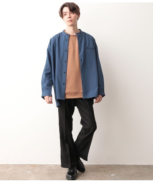 JUNRED（ジュンレッド）の「【セットアップ可能】ラスターツイルセミフレアパンツ（その他パンツ・メンズ・ブラック/ブラック系その他/ダークブラウン・S/M/L）」の4枚目の写真