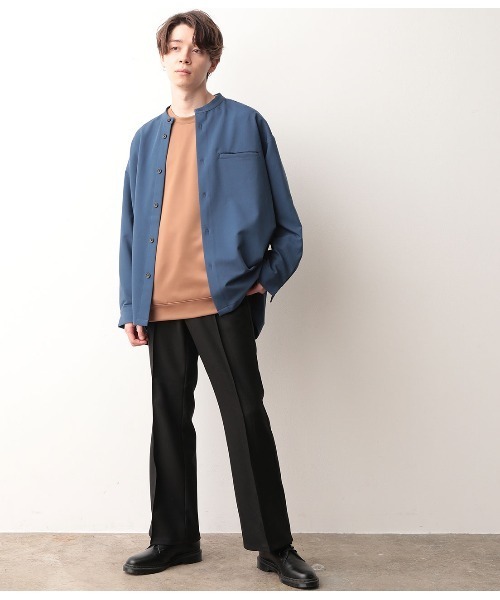 JUNRED（ジュンレッド）の「【セットアップ可能】ラスターツイルセミフレアパンツ（その他パンツ・メンズ・ブラック/ブラック系その他/ダークブラウン・S/M/L）」の5枚目の写真