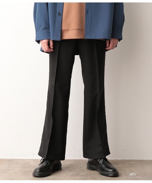 JUNRED（ジュンレッド）の「【セットアップ可能】ラスターツイルセミフレアパンツ（その他パンツ・メンズ・ブラック/ブラック系その他/ダークブラウン・S/M/L）」の6枚目の写真