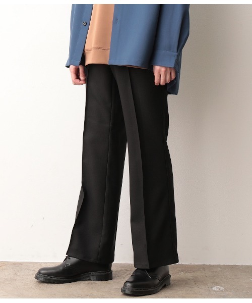 JUNRED（ジュンレッド）の「【セットアップ可能】ラスターツイルセミフレアパンツ（その他パンツ・メンズ・ブラック/ブラック系その他/ダークブラウン・S/M/L）」の7枚目の写真