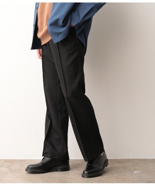 JUNRED（ジュンレッド）の「【セットアップ可能】ラスターツイルセミフレアパンツ（その他パンツ・メンズ・ブラック/ブラック系その他/ダークブラウン・S/M/L）」の8枚目の写真