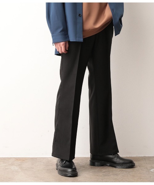 JUNRED（ジュンレッド）の「【セットアップ可能】ラスターツイルセミフレアパンツ（その他パンツ・メンズ・ブラック/ブラック系その他/ダークブラウン・S/M/L）」の9枚目の写真