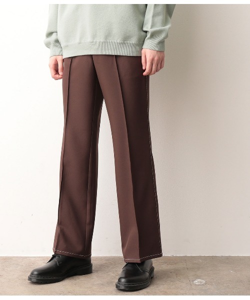 JUNRED（ジュンレッド）の「【セットアップ可能】ラスターツイルセミフレアパンツ（その他パンツ・メンズ・ブラック/ブラック系その他/ダークブラウン・S/M/L）」の21枚目の写真