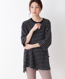 SHOO・LA・RUE | 【M-3L】USAコットンスリットロングプルオーバー(Tシャツ/カットソー)