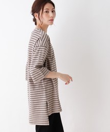 SHOO・LA・RUE | 【M-3L】USAコットンスリットロングプルオーバー(Tシャツ/カットソー)