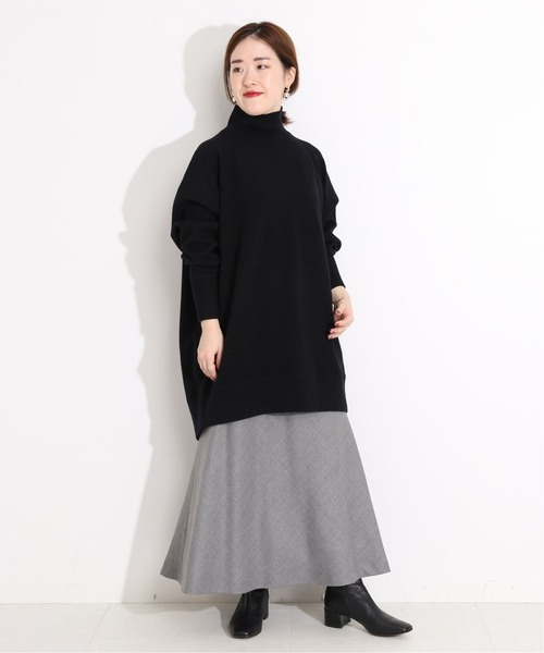 VERMEIL par iena（ヴェルメイユパーイエナ）の「ハイネックロングプルオーバー◆（ニット/セーター・レディース・ブラック/グレー/キャメル・FREE）」の4枚目の写真