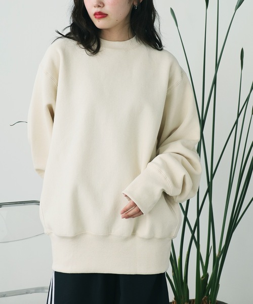 CAMBER/キャンバー CROSS KNIT CREW NECK(234) 裏起毛クルーネック