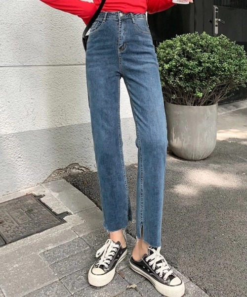 レディース サイドスリット入りカットオフデニムパンツ デニムパンツ Day Closet デイ クローゼット のファッション通販 Zozotown