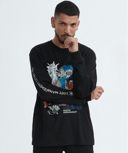 Tシャツ・カットソー LMC WM PRINTED MESH LONG SLV TEE SA664 MUSINSA公式 | LMC WM PRINTED MESH LONG SLV TEE black