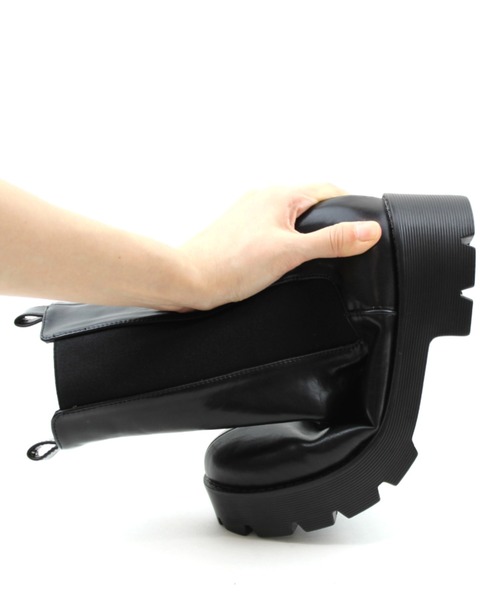 VIVIAN（ヴィヴィアン）の「厚底サイドゴアブーツ（ブーツ・レディース・ブラック/ホワイト・LL/M/L）」の21枚目の写真