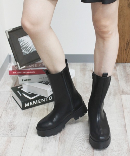 VIVIAN（ヴィヴィアン）の「厚底サイドゴアブーツ（ブーツ・レディース・ブラック/ホワイト・LL/M/L）」の12枚目の写真