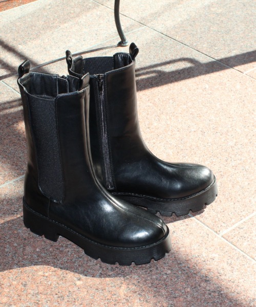 VIVIAN（ヴィヴィアン）の「厚底サイドゴアブーツ（ブーツ・レディース・ブラック/ホワイト・LL/M/L）」の11枚目の写真