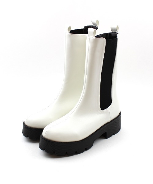 VIVIAN（ヴィヴィアン）の「厚底サイドゴアブーツ（ブーツ・レディース・ブラック/ホワイト・LL/M/L）」の15枚目の写真
