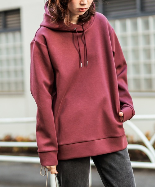 natural couture（ナチュラルクチュール）の「ダンボールニットユニセックスパーカー Mサイズ（パーカー・レディース・ブラック/パープル/ライトベージュ/ブラウン/カーキ・FREE）」の5枚目の写真