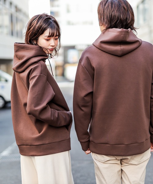 natural couture（ナチュラルクチュール）の「ダンボールニットユニセックスパーカー Mサイズ（パーカー・レディース・ブラック/パープル/ライトベージュ/ブラウン/カーキ・FREE）」の10枚目の写真