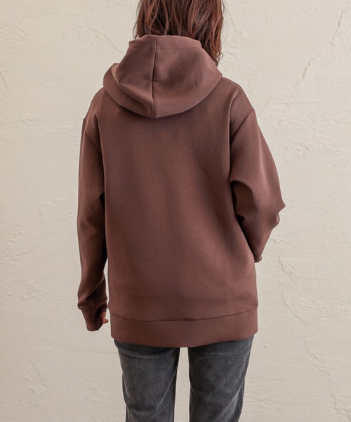 natural couture（ナチュラルクチュール）の「ダンボールニットユニセックスパーカー Mサイズ（パーカー・レディース・ブラック/パープル/ライトベージュ/ブラウン/カーキ・FREE）」の19枚目の写真