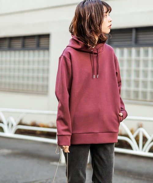 natural couture（ナチュラルクチュール）の「ダンボールニットユニセックスパーカー Mサイズ（パーカー・レディース・ブラック/パープル/ライトベージュ/ブラウン/カーキ・FREE）」の13枚目の写真