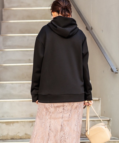 natural couture（ナチュラルクチュール）の「ダンボールニットユニセックスパーカー Mサイズ（パーカー・レディース・ブラック/パープル/ライトベージュ/ブラウン/カーキ・FREE）」の15枚目の写真