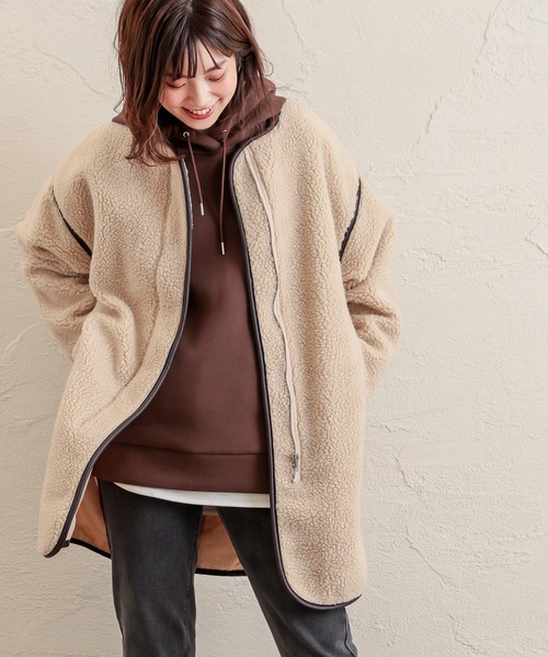 natural couture（ナチュラルクチュール）の「ダンボールニットユニセックスパーカー Mサイズ（パーカー・レディース・ブラック/パープル/ライトベージュ/ブラウン/カーキ・FREE）」の21枚目の写真