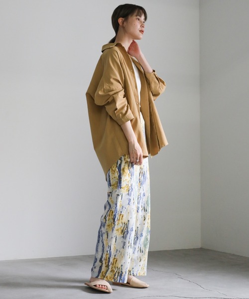 select MOCA（セレクトモカ）の「2021 SS アシンメトリースリットボタンシャツ（シャツ/ブラウス・レディース・マスタード/オレンジ/ホワイト・FREE）」の7枚目の写真