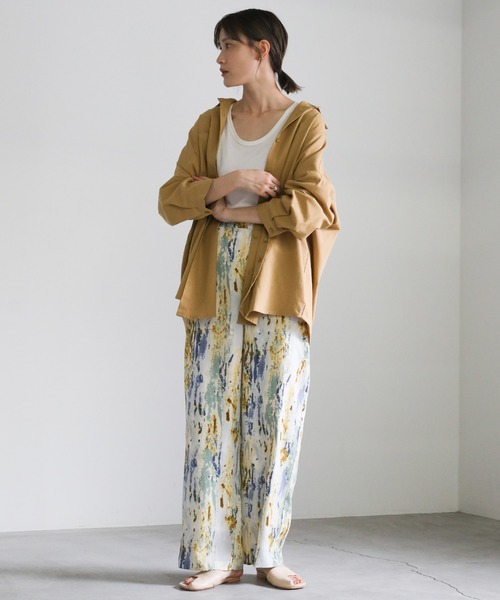 select MOCA（セレクトモカ）の「2021 SS アシンメトリースリットボタンシャツ（シャツ/ブラウス・レディース・マスタード/オレンジ/ホワイト・FREE）」の4枚目の写真