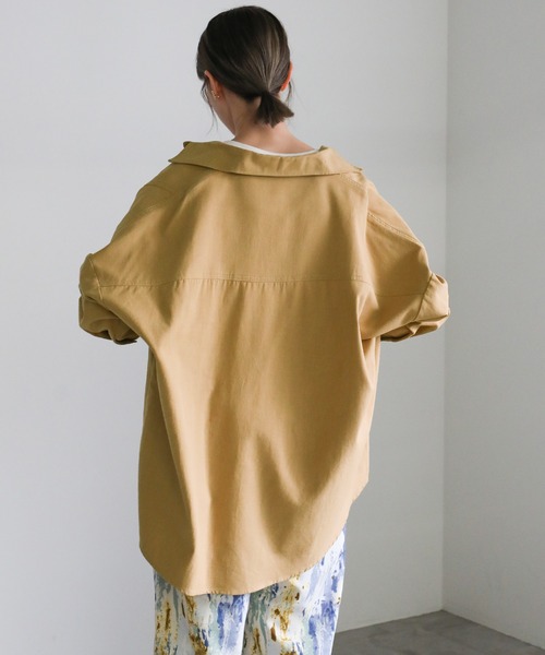 select MOCA（セレクトモカ）の「2021 SS アシンメトリースリットボタンシャツ（シャツ/ブラウス・レディース・マスタード/オレンジ/ホワイト・FREE）」の8枚目の写真