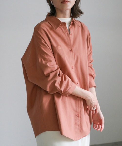 select MOCA（セレクトモカ）の「2021 SS アシンメトリースリットボタンシャツ（シャツ/ブラウス・レディース・マスタード/オレンジ/ホワイト・FREE）」の14枚目の写真