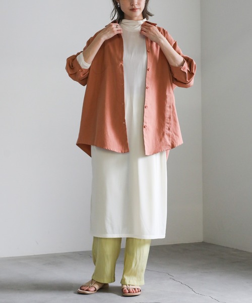 select MOCA（セレクトモカ）の「2021 SS アシンメトリースリットボタンシャツ（シャツ/ブラウス・レディース・マスタード/オレンジ/ホワイト・FREE）」の16枚目の写真