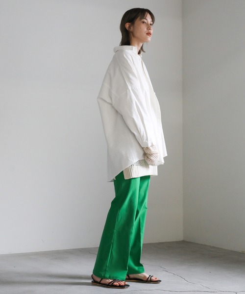 select MOCA（セレクトモカ）の「2021 SS アシンメトリースリットボタンシャツ（シャツ/ブラウス・レディース・マスタード/オレンジ/ホワイト・FREE）」の18枚目の写真