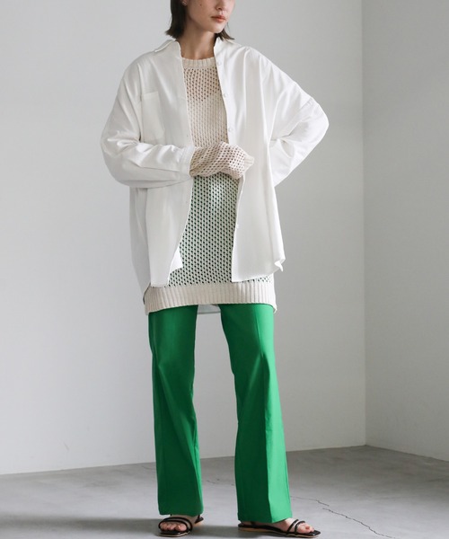 select MOCA（セレクトモカ）の「2021 SS アシンメトリースリットボタンシャツ（シャツ/ブラウス・レディース・マスタード/オレンジ/ホワイト・FREE）」の19枚目の写真