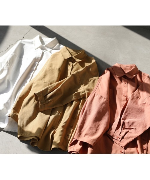 select MOCA（セレクトモカ）の「2021 SS アシンメトリースリットボタンシャツ（シャツ/ブラウス・レディース・マスタード/オレンジ/ホワイト・FREE）」の22枚目の写真