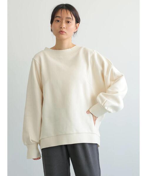 AMERICAN HOLIC(アメリカンホリック)の「アーム切り替え裏毛プルオーバー(スウェット・レディース・アイボリー/ライトベージュ/チャコールグレー/サックスブルー・M/L)」の5枚目の写真