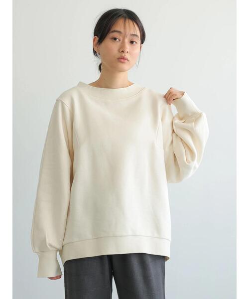 AMERICAN HOLIC(アメリカンホリック)の「アーム切り替え裏毛プルオーバー(スウェット・レディース・アイボリー/ライトベージュ/チャコールグレー/サックスブルー・M/L)」の9枚目の写真