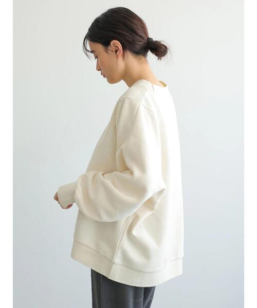 AMERICAN HOLIC(アメリカンホリック)の「アーム切り替え裏毛プルオーバー(スウェット・レディース・アイボリー/ライトベージュ/チャコールグレー/サックスブルー・M/L)」の10枚目の写真