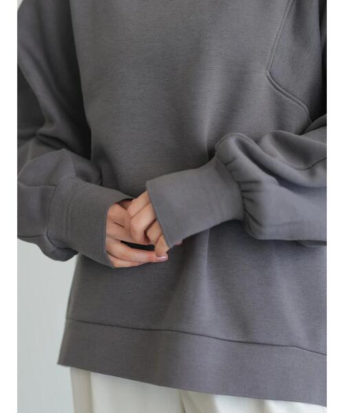 AMERICAN HOLIC(アメリカンホリック)の「アーム切り替え裏毛プルオーバー(スウェット・レディース・アイボリー/ライトベージュ/チャコールグレー/サックスブルー・M/L)」の20枚目の写真