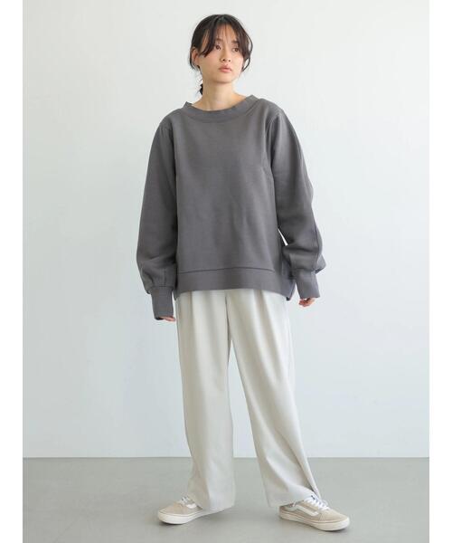 AMERICAN HOLIC(アメリカンホリック)の「アーム切り替え裏毛プルオーバー(スウェット・レディース・アイボリー/ライトベージュ/チャコールグレー/サックスブルー・M/L)」の21枚目の写真