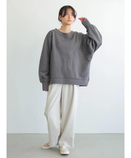 AMERICAN HOLIC(アメリカンホリック)の「アーム切り替え裏毛プルオーバー(スウェット・レディース・アイボリー/ライトベージュ/チャコールグレー/サックスブルー・M/L)」の22枚目の写真