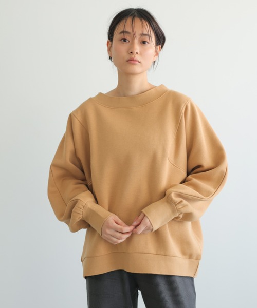 AMERICAN HOLIC(アメリカンホリック)の「アーム切り替え裏毛プルオーバー(スウェット・レディース・アイボリー/ライトベージュ/チャコールグレー/サックスブルー・M/L)」の2枚目の写真