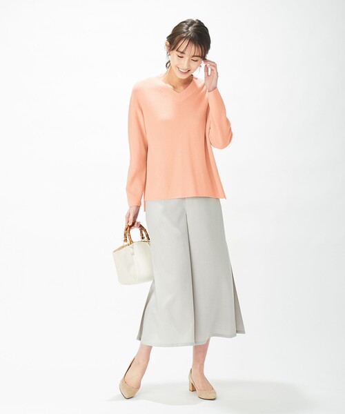 J.PRESS(ジェイプレス)の「【洗える】オーガニックコットンプルオーバー ニット(ニット/セーター・レディース・サックスブルー系/ライトオレンジ系/ライトグレー系/ライトグリーン系・MEDIUM/LARGE)」の17枚目の写真
