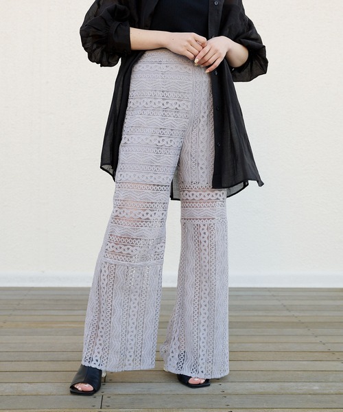 Chico（チコ）の「レースパネルパンツ/フレアパンツ（その他パンツ・レディース・ブラック/グレー/アイボリー・FREE）」の18枚目の写真