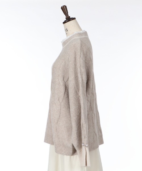 axes femme（アクシーズファム）の「レイヤード風ニットプル（ニット/セーター・レディース・ベージュ/グレー/ブルー・MEDIUM）」の15枚目の写真