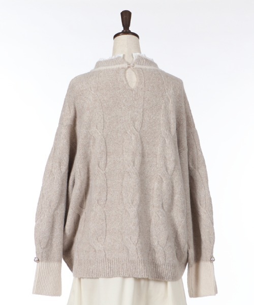 axes femme（アクシーズファム）の「レイヤード風ニットプル（ニット/セーター・レディース・ベージュ/グレー/ブルー・MEDIUM）」の16枚目の写真