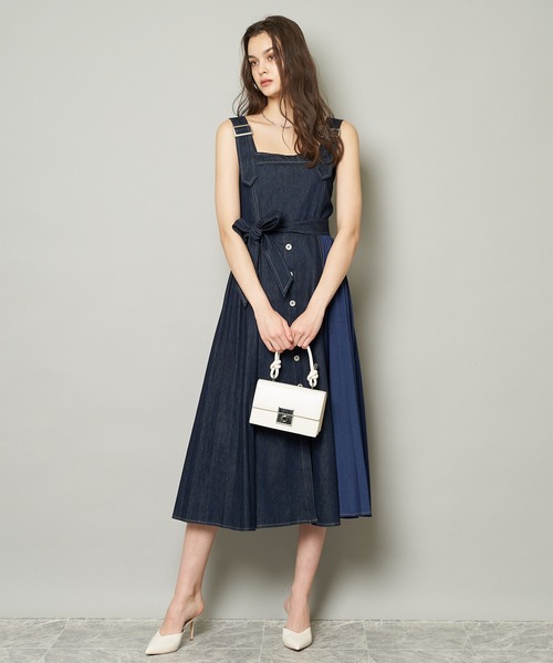 SPIRALGIRL（スパイラルガール）の「クレイジープリーツデニムワンピース（ワンピース・レディース・ブラック/インディゴブルー・FREE）」の20枚目の写真