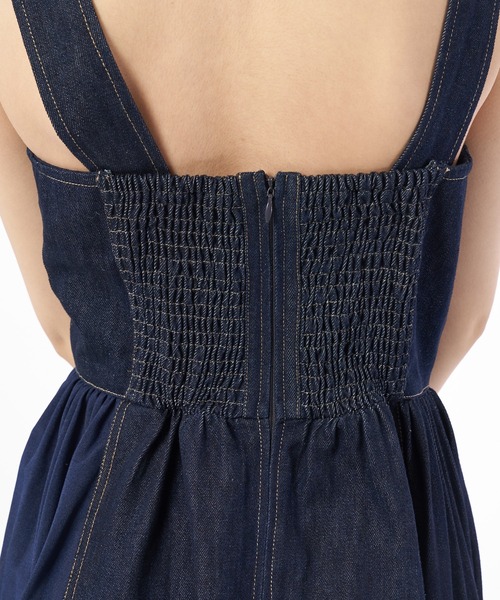 SPIRALGIRL（スパイラルガール）の「クレイジープリーツデニムワンピース（ワンピース・レディース・ブラック/インディゴブルー・FREE）」の6枚目の写真