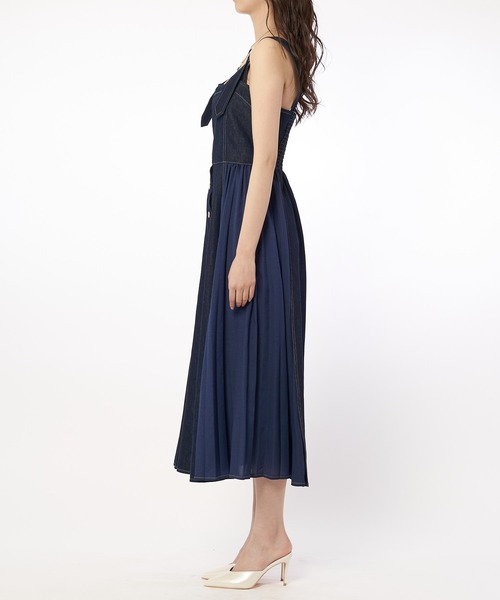 SPIRALGIRL（スパイラルガール）の「クレイジープリーツデニムワンピース（ワンピース・レディース・ブラック/インディゴブルー・FREE）」の11枚目の写真