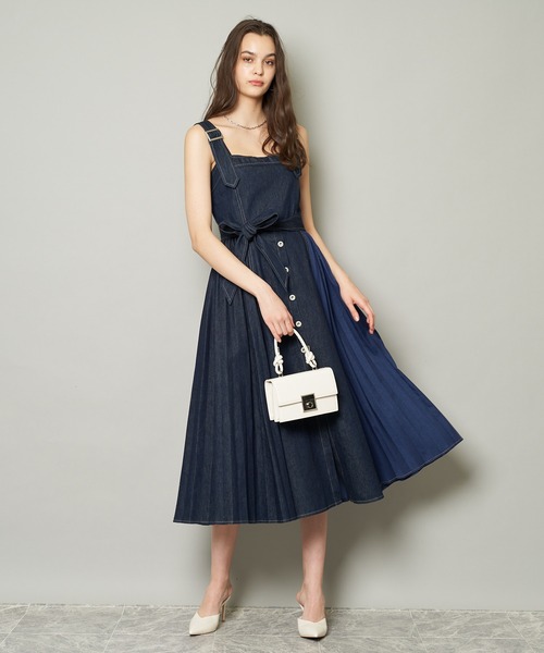 SPIRALGIRL（スパイラルガール）の「クレイジープリーツデニムワンピース（ワンピース・レディース・ブラック/インディゴブルー・FREE）」の15枚目の写真