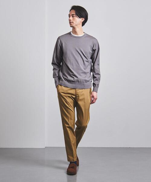 SOVEREIGN(ソブリン)の「<SOVEREIGN(ソブリン)> ハイゲージ クルーネック(ニット/セーター・メンズ・グレー/コバルトブルー/ネイビー・SMALL/MEDIUM/LARGE/X-LARGE)」の4枚目の写真